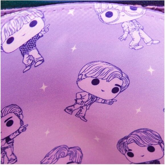 Official BTS Crossbody Bag with Quilted Finish & Iridescent Details - 9.5x7 in - Picture 7 of 7